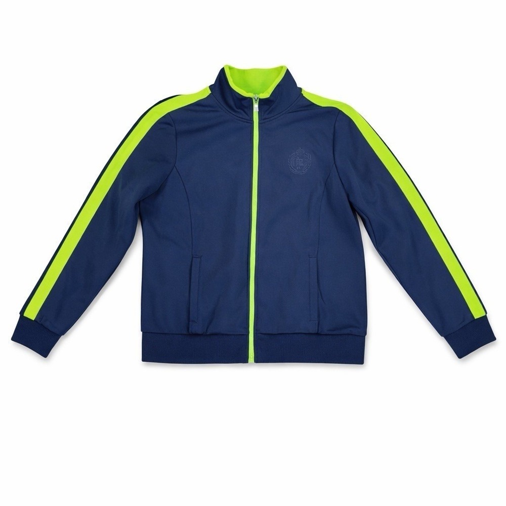 Ralph Lauren Active Zip Up Jacket Navy Green Golf Sweatshirt Women's Size Large